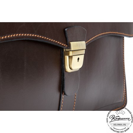 Кожаный портфель "Карьерист"  (коричневый)